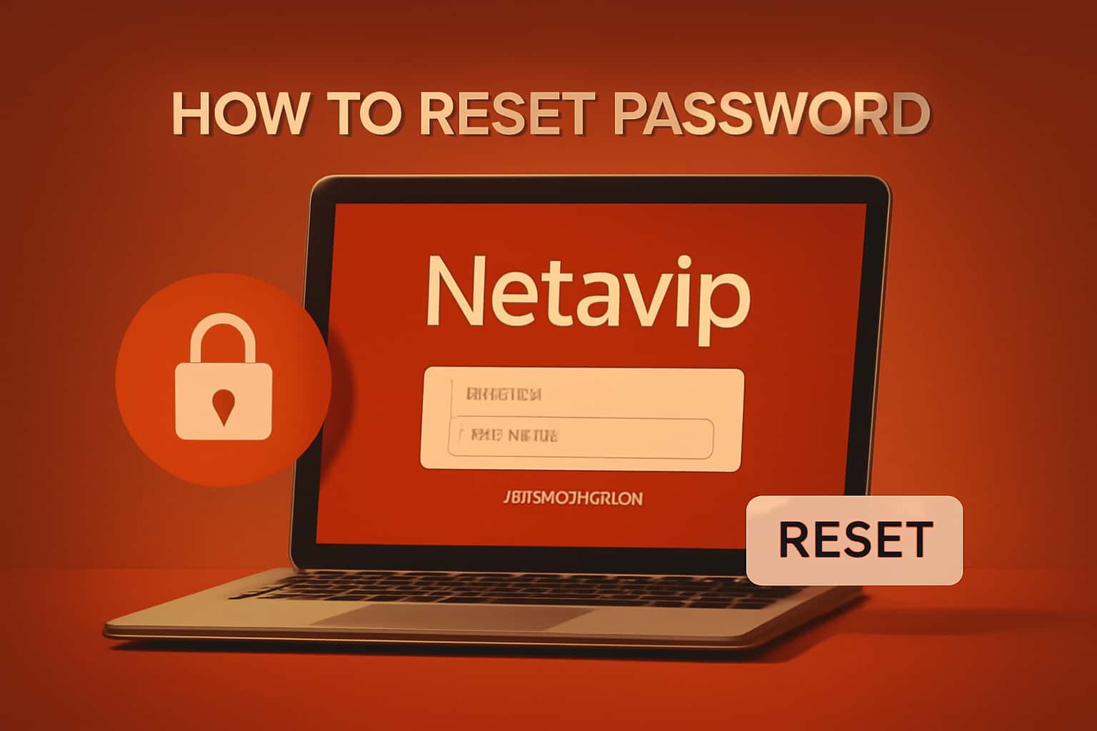 A visual representation of resetting a Netavip password.