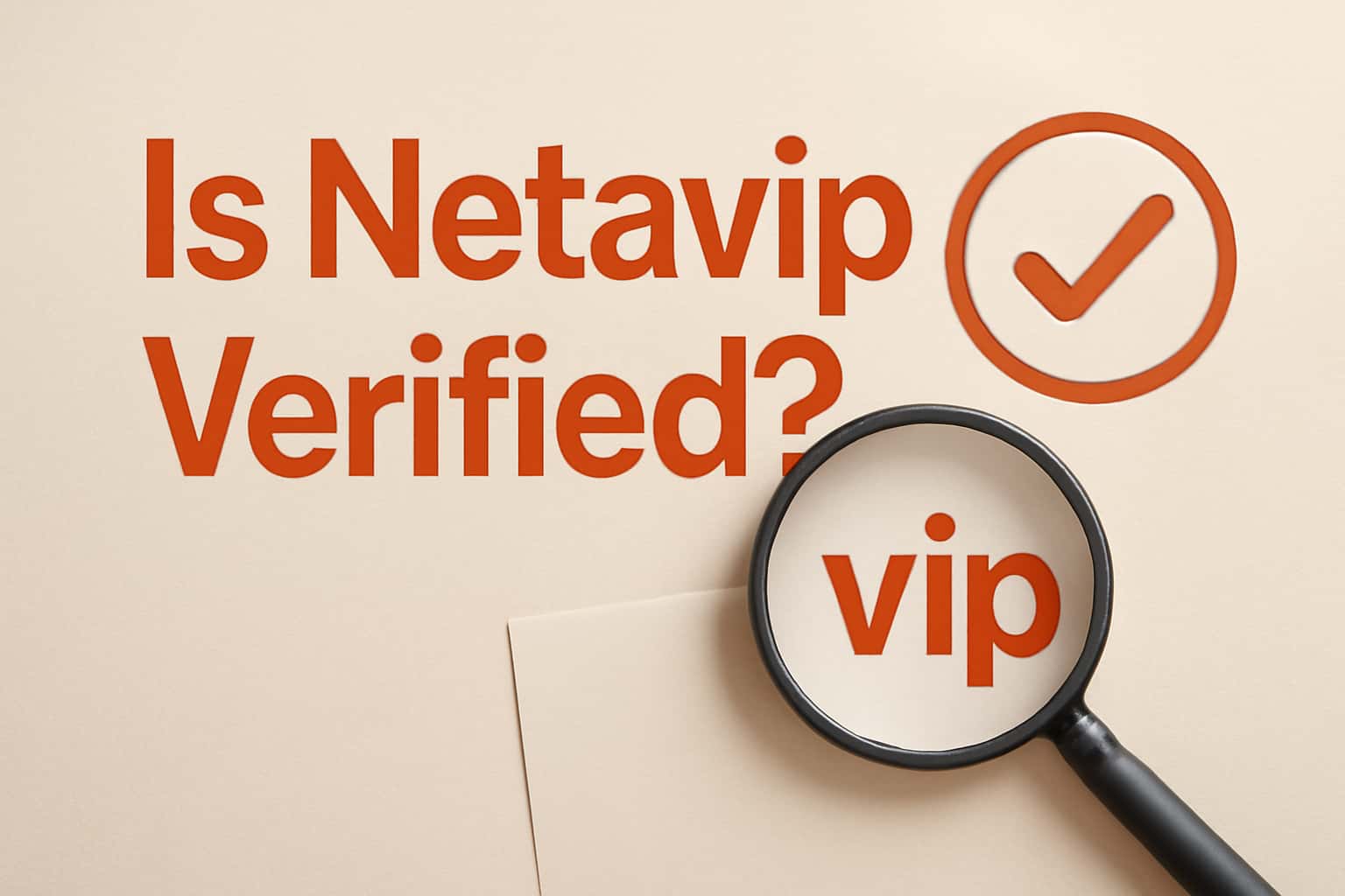 An informational illustration about the verification status of Netavip.