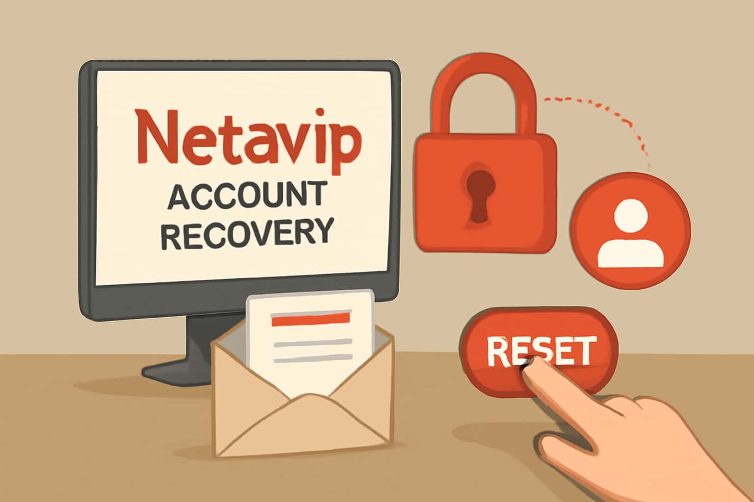 Informational scene about Netavip Account Recovery.