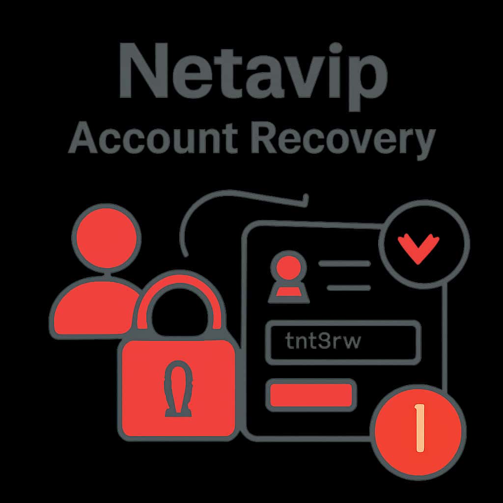 Diagram illustrating the Netavip Account Recovery process.