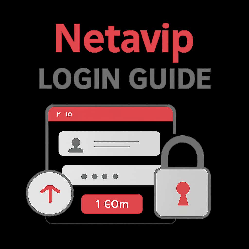 Diagram illustrating steps to log in to Netavip.