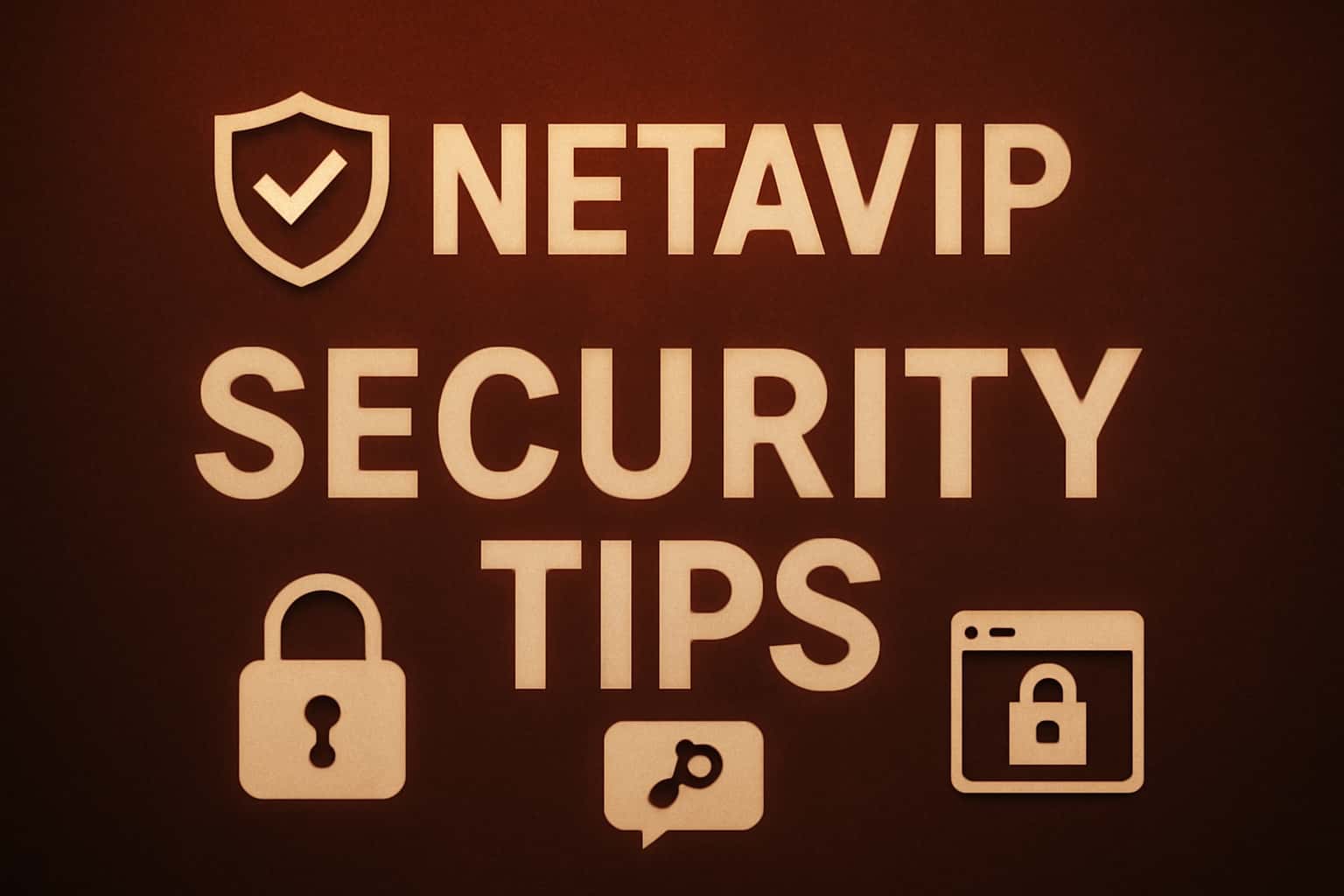 Illustration of Netavip Security Tips with a focus on safety measures.