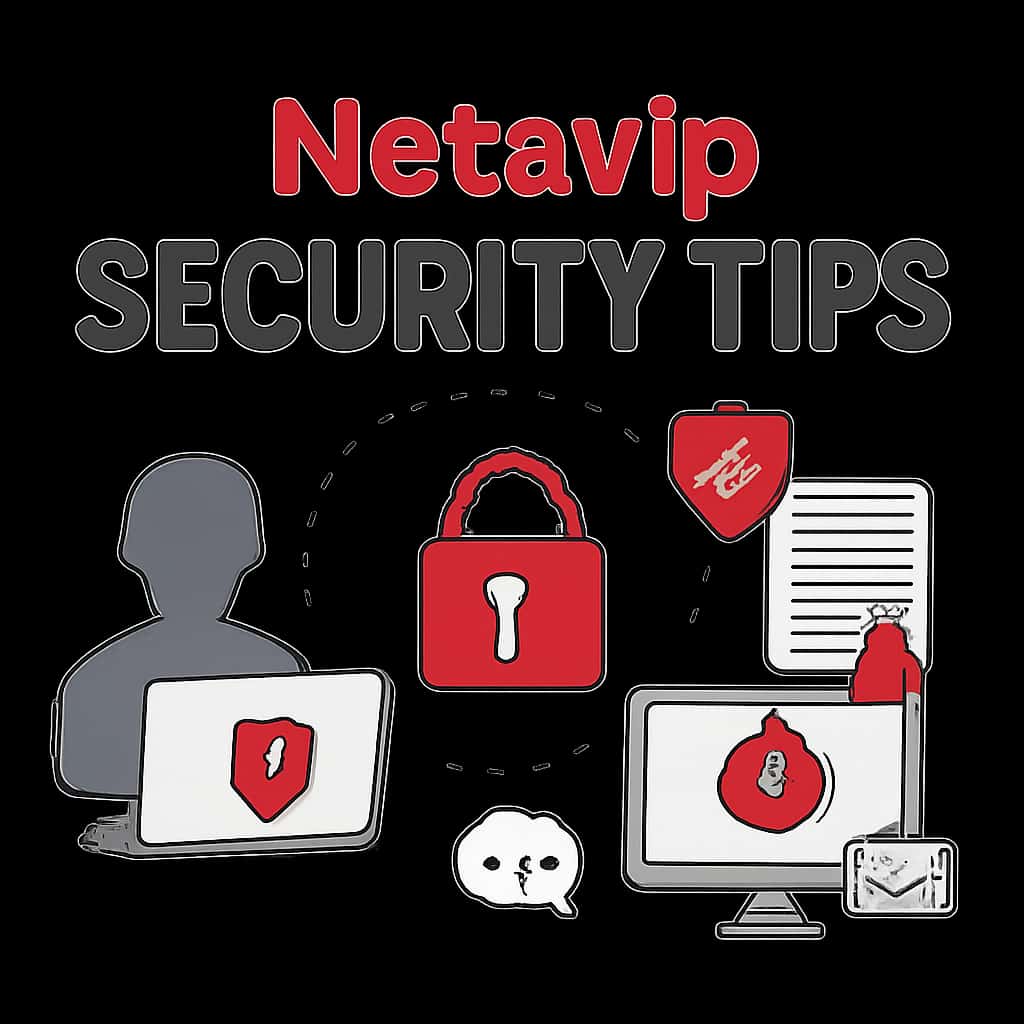 Diagram illustrating key Netavip security measures.