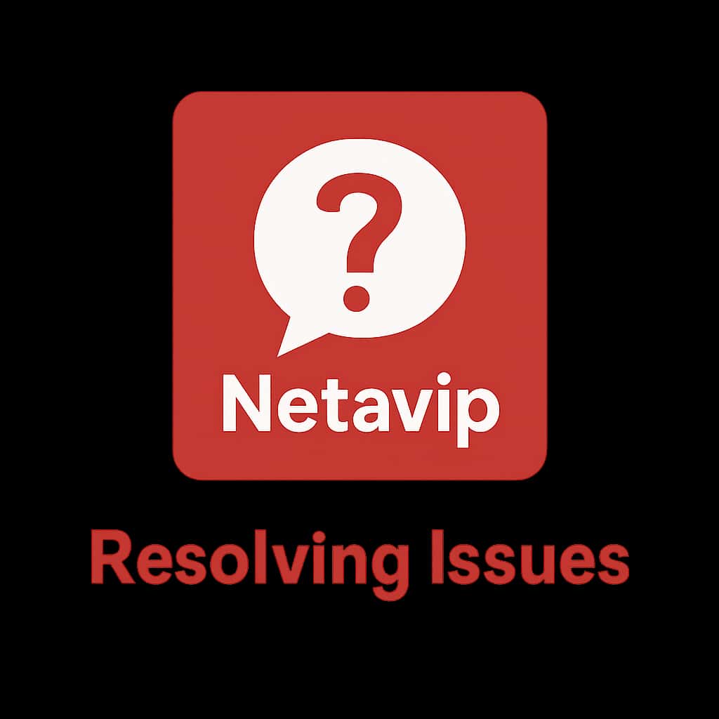 An icon representing guidance for resolving Netavip issues.