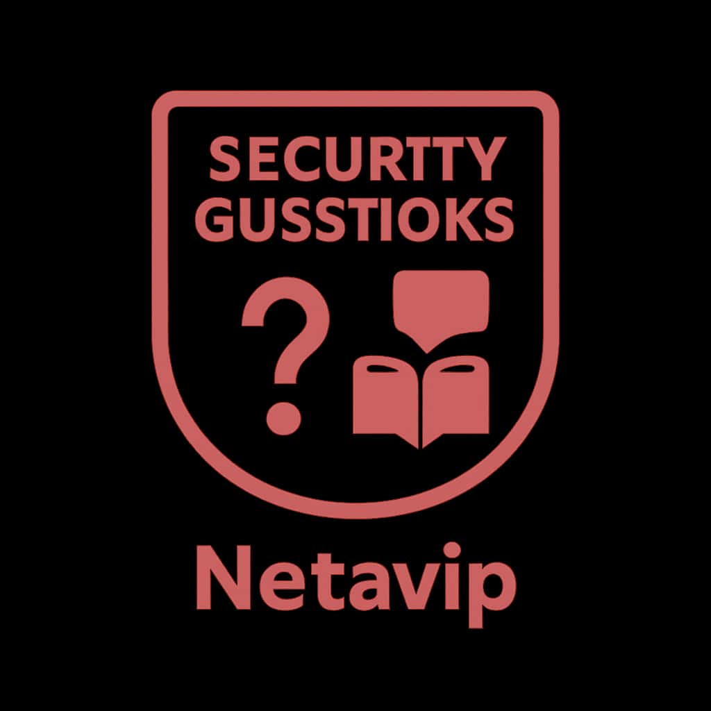 An icon representing Security Questions Netavip, focusing on account security.