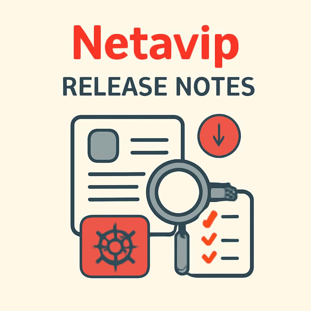 Illustration detailing the updates in Netavip Release Notes.