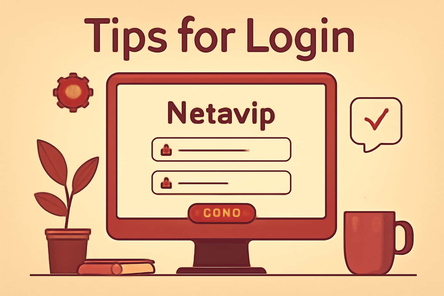 Informational scene about accessing Netavip account securely.