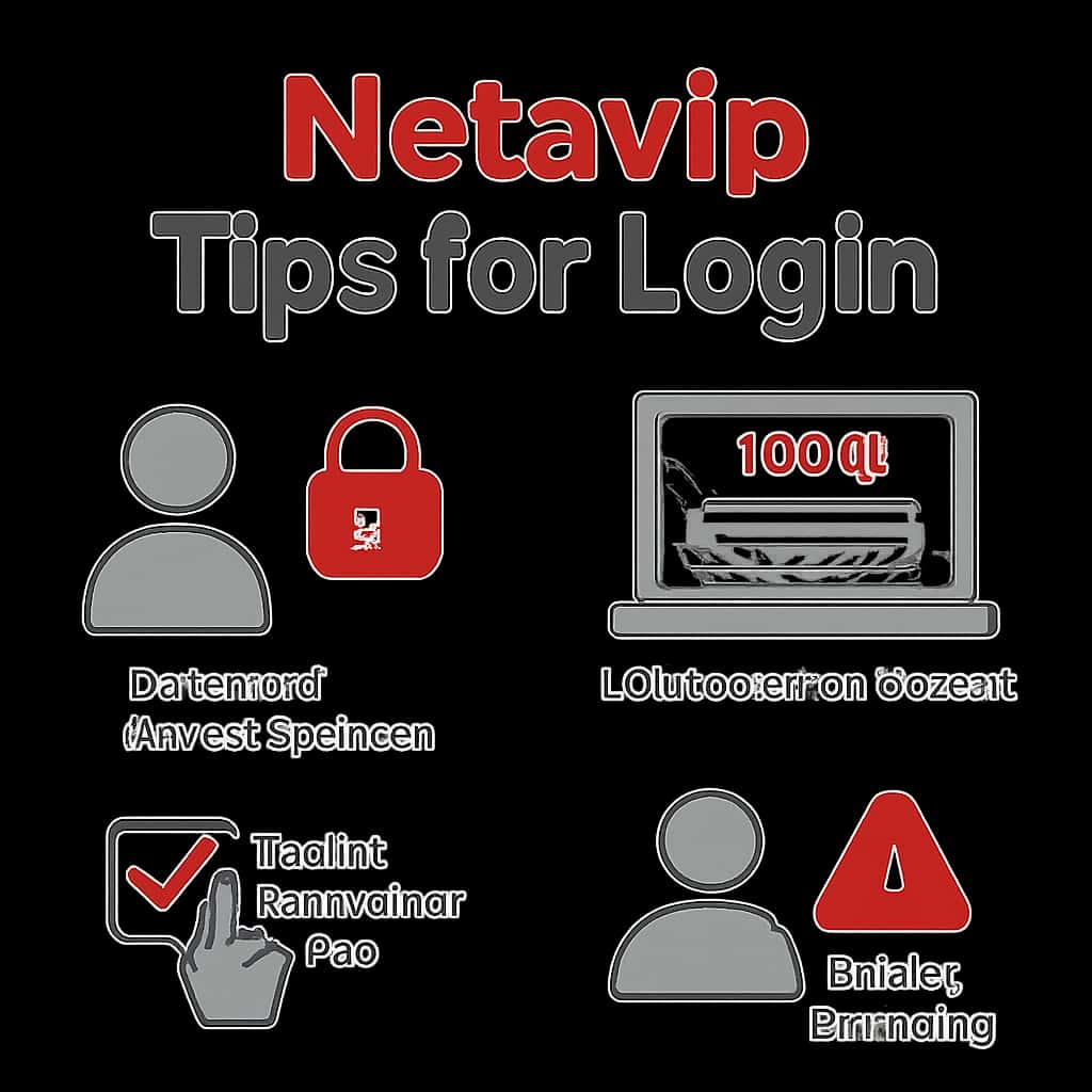 Illustration explaining login best practices for Netavip.