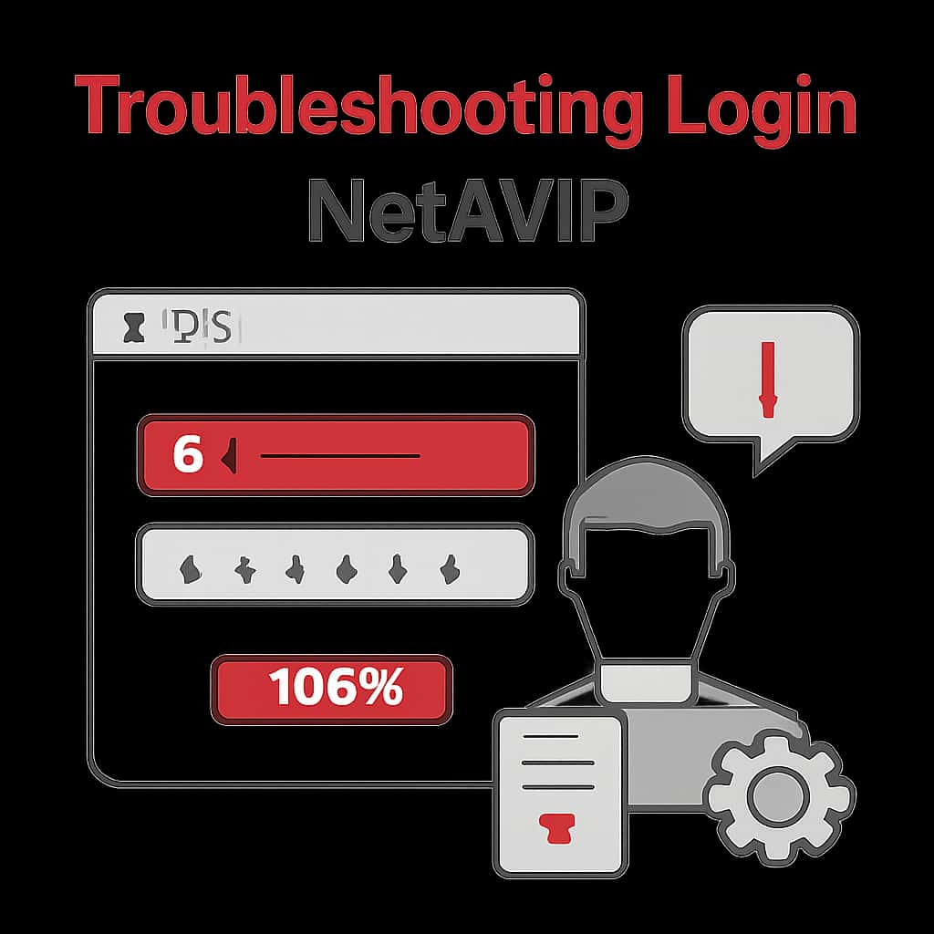 An educational diagram illustrating common Netavip login issues.